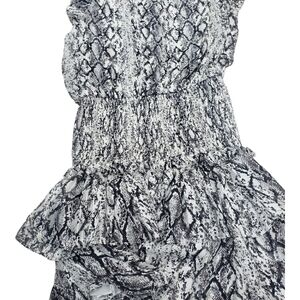 TCEC Black and White Snake Print Mini Dress Size Small